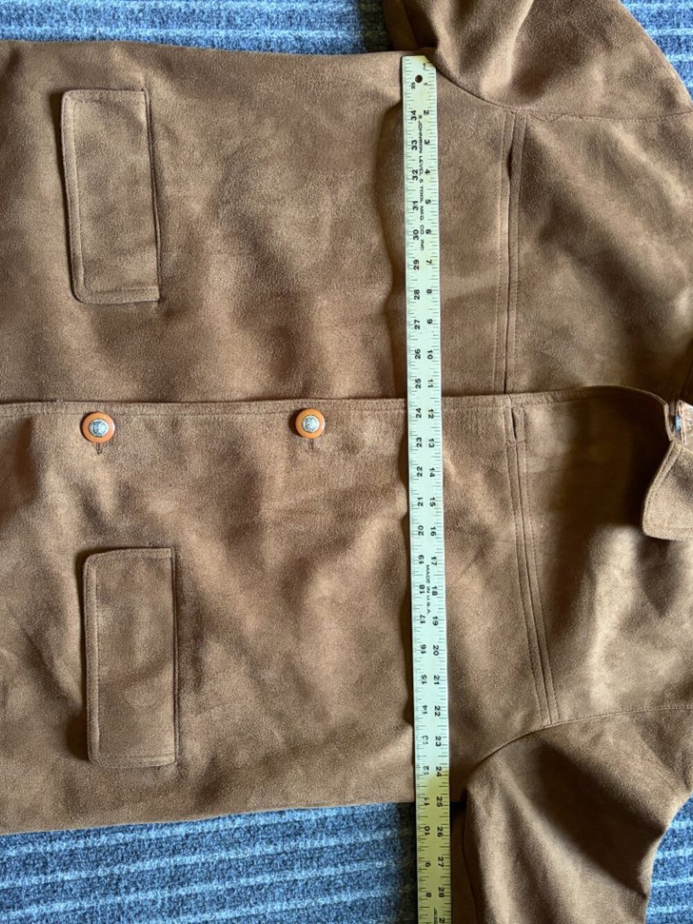 Emporio EGA Fashion Men's Faux Suede Vintage Jacket Camel Brown Size XL - Picture 5 of 10